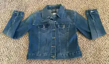 Venus Women's Silver Sequined Angel Wing Denim Jean Jacket Size‎ 2