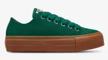 Converse Emerald Canvas Platform Sneakers