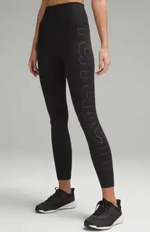 Lululemon Wunder Train 25” HR tight with  graphic size 4 black