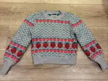 Kimchi blue strawberry sweater xs