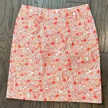 Lafayette 148 New York Vibrant Floral Pencil Skirt Size 2