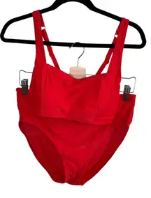 Yummie Womens Red Gaia Bikini Set Size 12