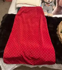 Vintage Red Polka Dot Maxi Skirt