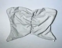 Shein White Shimmer Strapless Corset