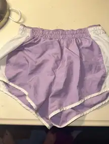 purple athletic shorts