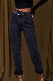 Asymmetrical Black Jeans