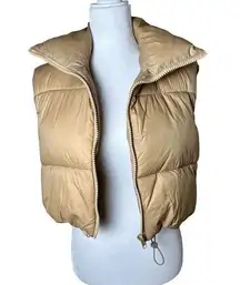 AMAZON Crop Vest Lightweight Sleeveless Warm Outerwear Puffer Vest Size Small