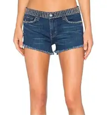 L’Agence Zoe Studded Denim Shorts