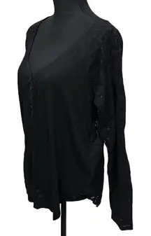 Denim & Supply Ralph Lauren Lace Raglan-Sleeve Henley Women's Size‎ Large