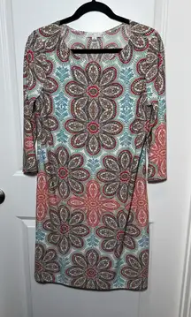 Boho Womens Dress 14 Geometric Long Sleeveless‎ Work Office London Style