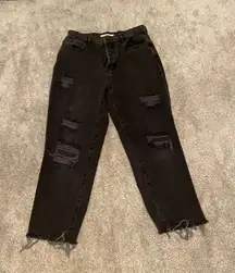 Pacsun high rise straight black jeans‎ 27