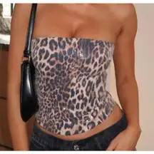 New Whitefox Boutique Make It Real Strapless Sequin Bustier, Size Small