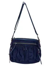 MZ Wallace Paige Bedford Navy Nylon Bag