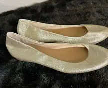 American Eagle Glitter Gold Womens Size 7.5 Slip On Shoes