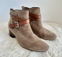 Coach Pauline Taupe Suede Ankle Boot, 8.5