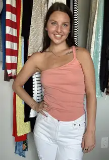 Free People One-Shoulder Pink Top