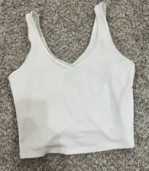 Hollister White Ribbed Tank top