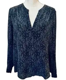 Joie 100% Silk Frazier Lace Print Blouse Size Medium