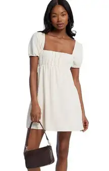 Le lis  Cream Puff Sleeve Babydoll Mini Dress Women’s US S