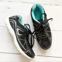 Ryka Black Teal Athletic Walking Shoes