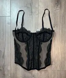 Urban Outfitters Top Corset Out From Under Black and Brown Small