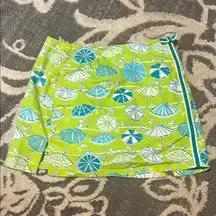 Lilly Pulitzer Green and Blue Skorts with Playful Design