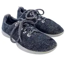 Allbirds  Women's The Wool Runner Lace Up Sneaker Shoes Heather Dark Grey 8