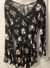 Black Floral Romper