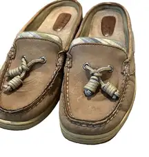 Sperry Top-Sider Women's Size 7 Boat Shoes Leather Slip On Open Back Mule