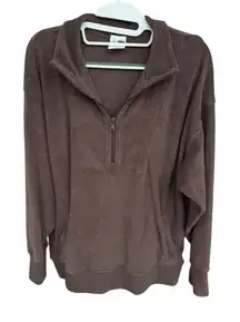 Aerie Offline Half Zip Sweatshirt Jacket Size M Brown Beach‎ Summer Jacket