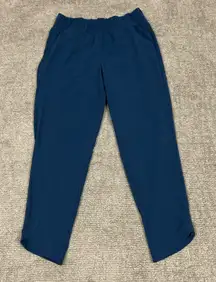 Title Nine Pants Womens Medium Slaycation Tapered Pull On Teal Blue Textured