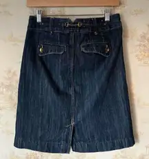 Vintage Y2K Xhilaration dark wash denim gold chain jean mini skirt XL