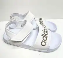 Adidas Sandals Womens Size 10US Adilette White Open Toe Athletic