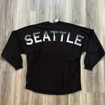 Spirit Jersey x Seattle Black Long Sleeve Top Medium