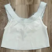 Free People Intimately Fuzzy Collar Cropped Tank Top Women’s Small