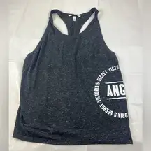 Medium Angel Victoria secret grey cropped razor back tank top