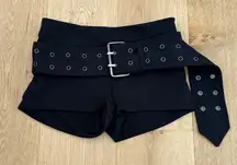 LOBA Chleo Hot Shorts with Belt Size XXS in Black