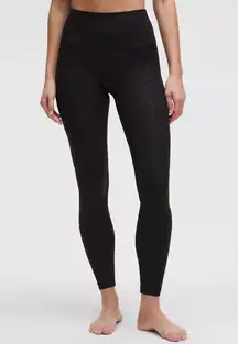 Align High-Rise Pant 28"Leopard Daisy Emboss Black Size 4 NWT