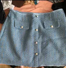 Light Blue And Gold Pearl Skirt