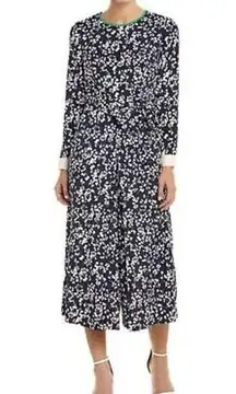 Jumpsuit Pants Size 4 Navy Floral Flowy Night Out Evening Festival