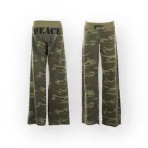 Lucky Brand Y2K:  ✌︎︎ Embroidered Peace Sweatpants ✌︎︎ Army Camo Print ✌︎︎ Large