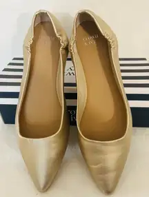 Gold Crown & Ivy Pointed Ballet Shoes 10