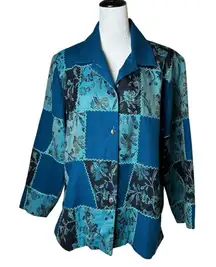 The Tog Shop Boho Floral Patchwork Jacket XL | Retro Folk Statement Blazer Y2K