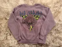 Def Leppard Purple Sweatshirt Band