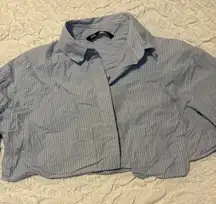 ZARA Button Down Crop Top