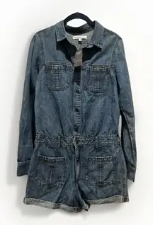 NEW Abercrombie Fitch Blue Jean Denim Jumpsuit Shorts Romper Casual Stylish Sz 4