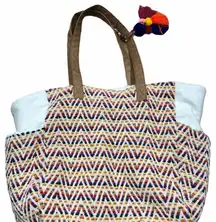 Boho pool/beach summer vacay tote bag