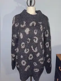 Universal Thread Charcoal patterned Knit Sweater top shirt woman’s XL