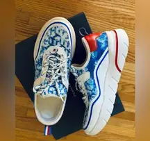 White and blue Tommy Hilfiger sneakers