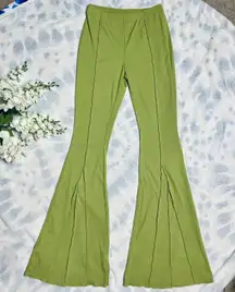 Avocado Ribbed Flare Pants